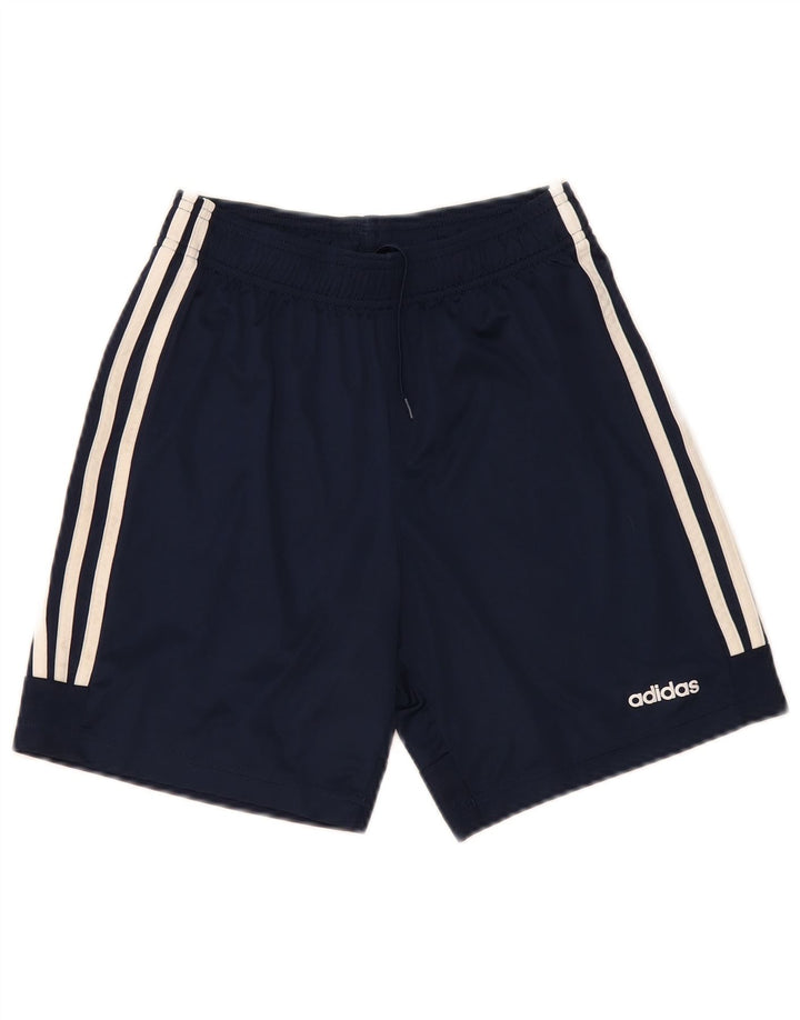 Adidas Boys Climalite Sport Shorts 13-14 Years Navy Blue Polyester