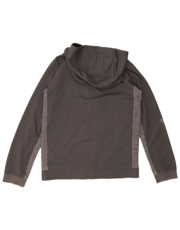 Nike Boys Zip Hoodie Sweater 12-13 Years Large Grey Colourblock Sports