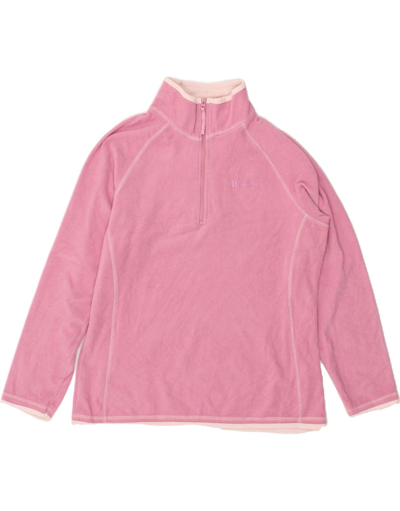 MOUNTAIN WAREHOUSE Womens Zip Neck Fleece Jumper UK 14 Large Pink | Vintage Mountain Warehouse | Thrift | Second-Hand Mountain Warehouse | Used Clothing | Messina Hembry 