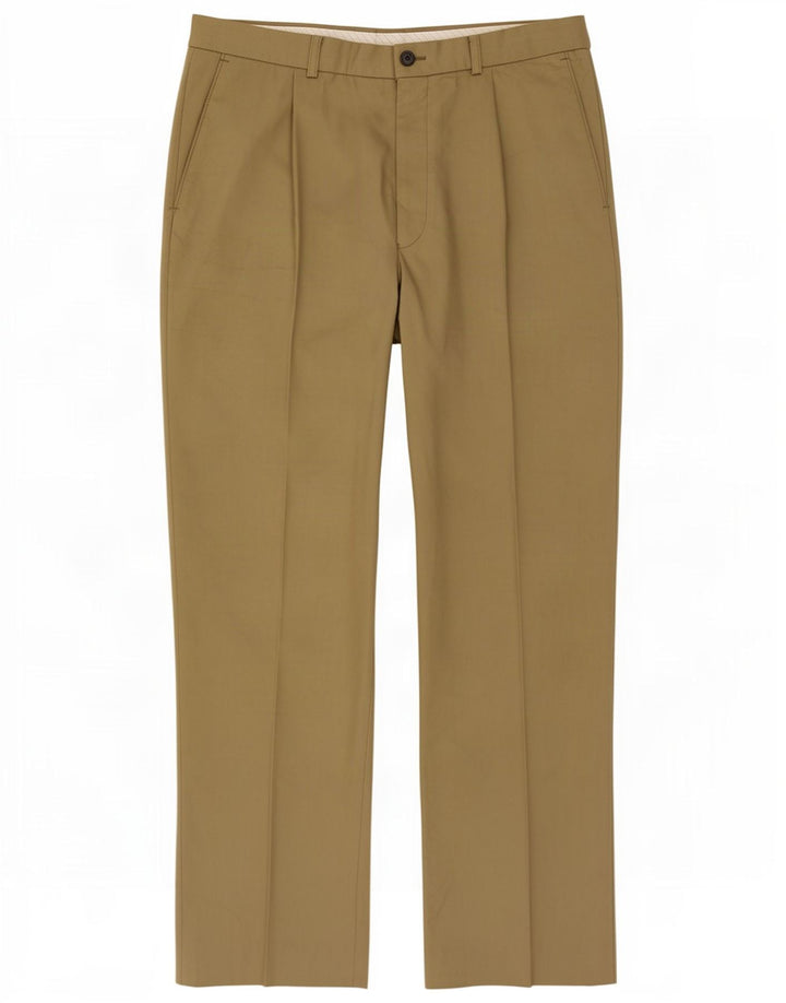 Marks & Spencer Mens Pegged Casual Trousers W34 L31 Khaki Polyester