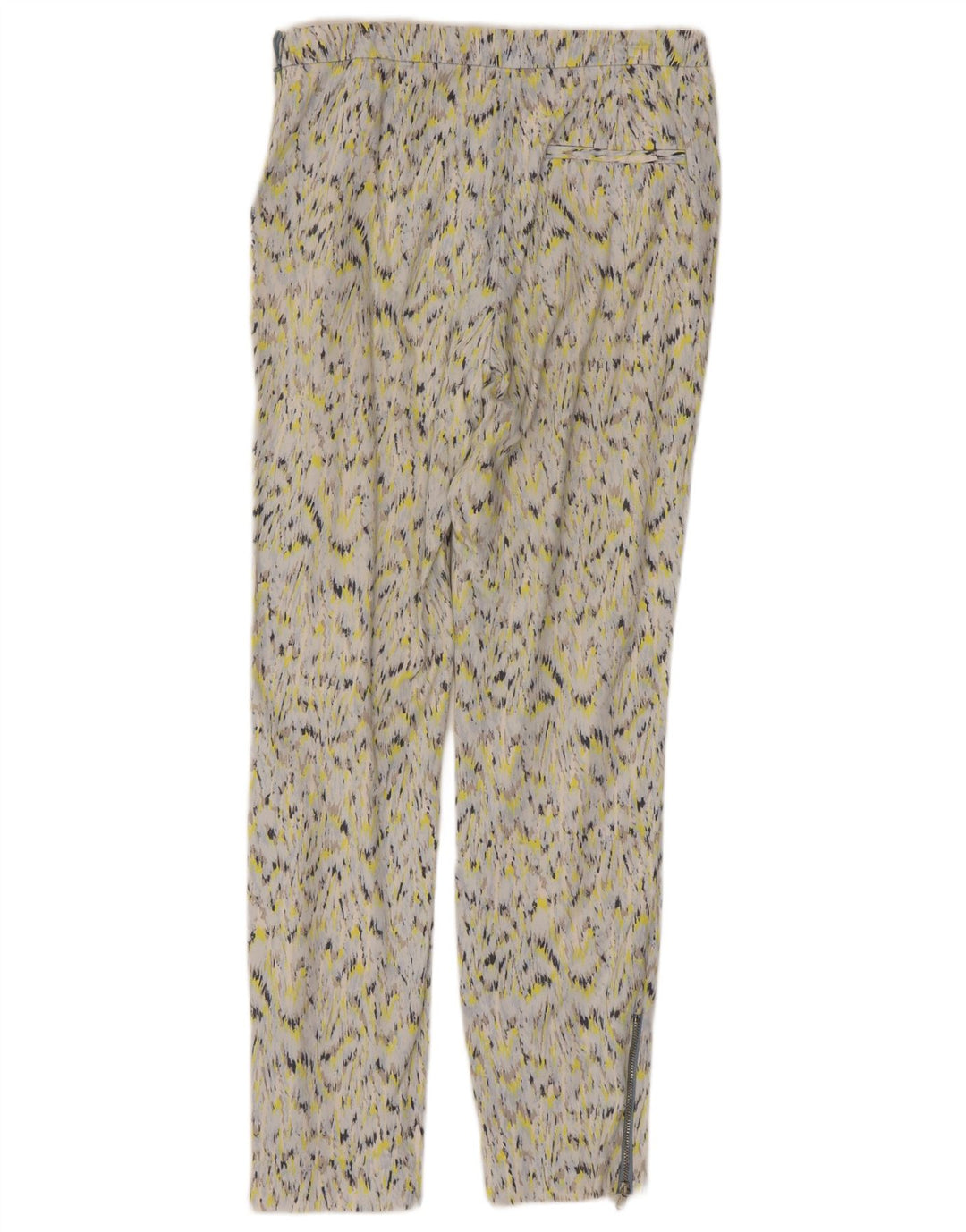 ZARA Womens Abstract Pattern Chino Trousers Small W26 L26 Multicoloured