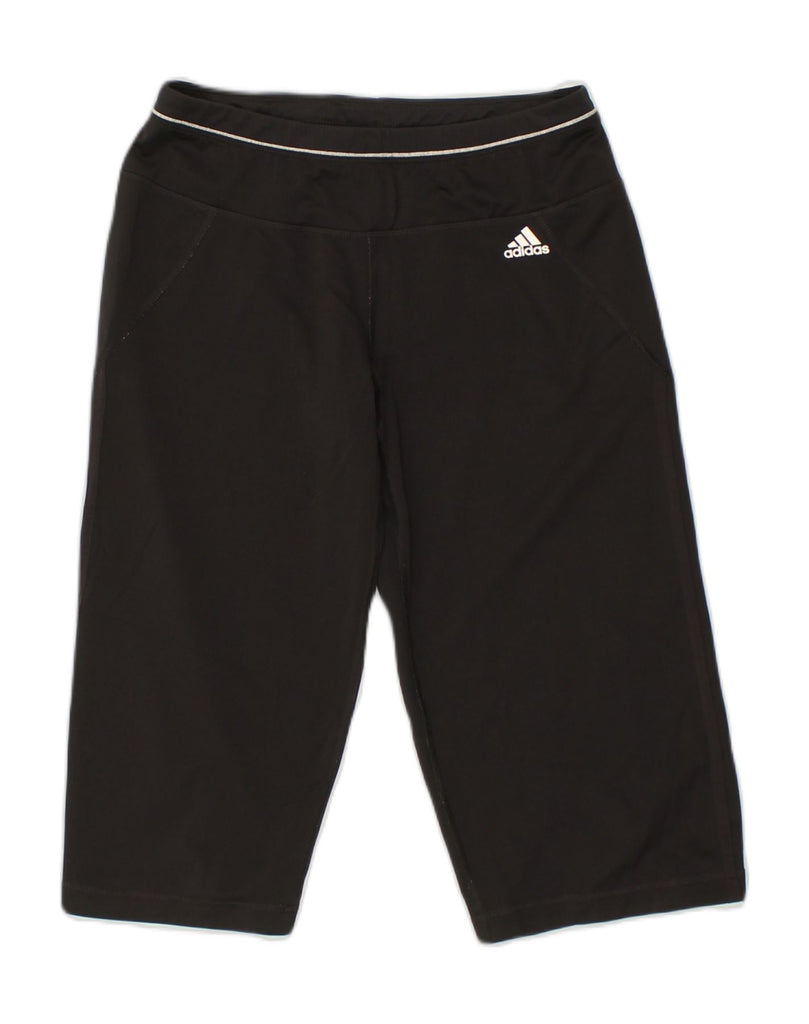 ADIDAS Womens Climalite Bermuda Sport Shorts UK 12-14 Medium Black | Vintage Adidas | Thrift | Second-Hand Adidas | Used Clothing | Messina Hembry 