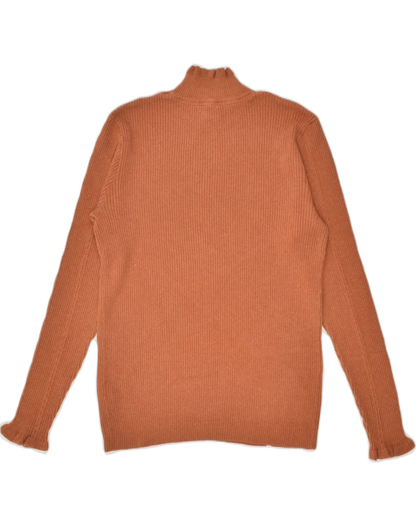 FAT FACE Womens Turtle Neck Jumper Sweater UK 14 Large  Orange Cotton | Vintage Fat Face | Thrift | Second-Hand Fat Face | Used Clothing | Messina Hembry 