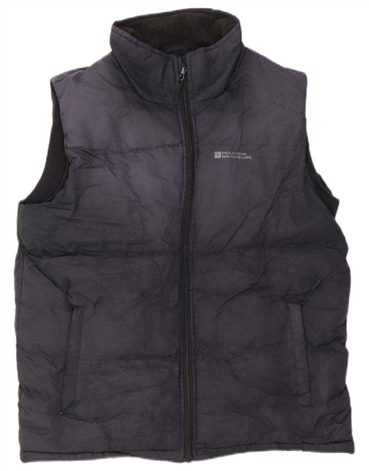 MOUNTAIN WAREHOUSE Mens Padded Gilet UK 38 Medium Navy Blue Polyester
