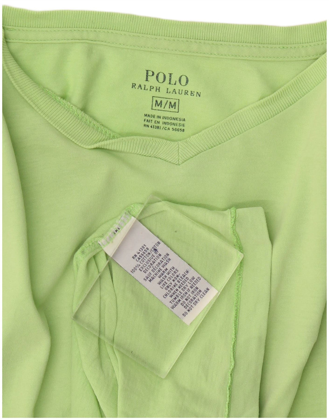 Polo Ralph Lauren Mens T-Shirt Top Medium Green Cotton