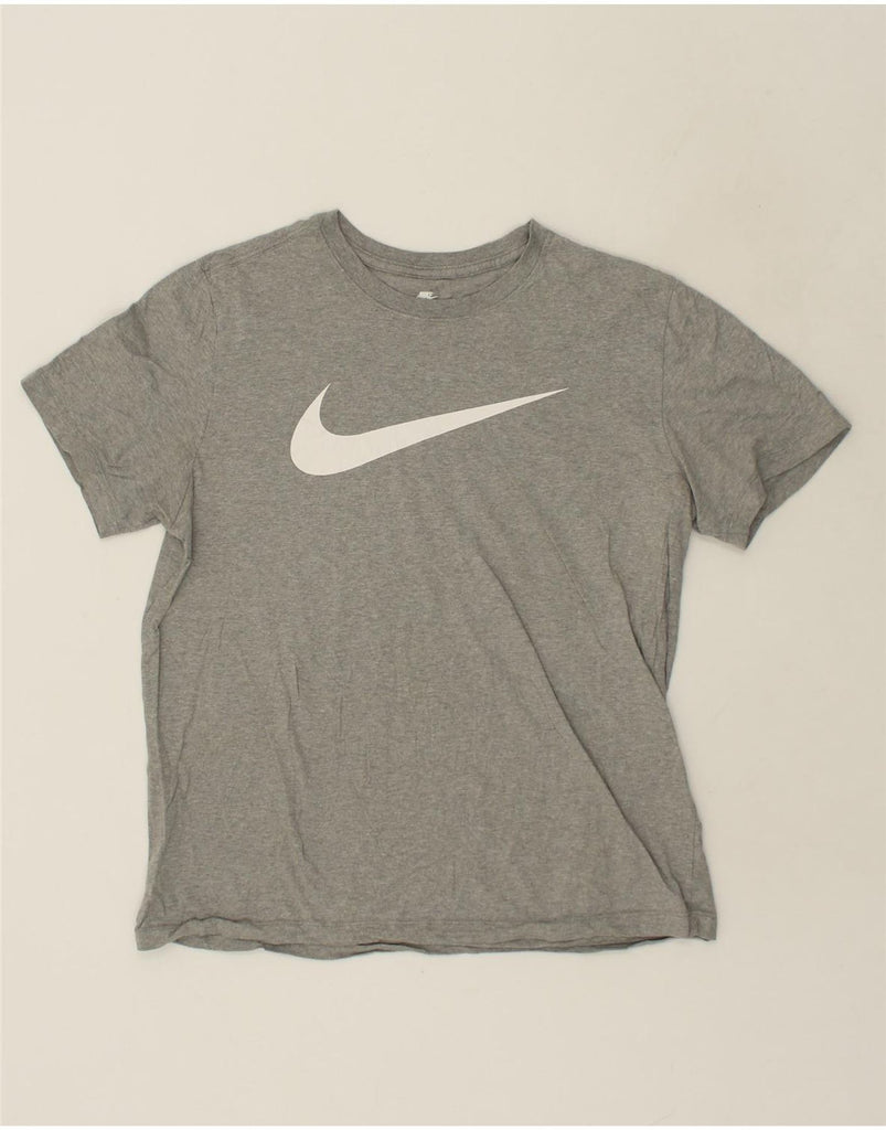 NIKE Mens Graphic T-Shirt Top Large Grey Cotton | Vintage Nike | Thrift | Second-Hand Nike | Used Clothing | Messina Hembry 