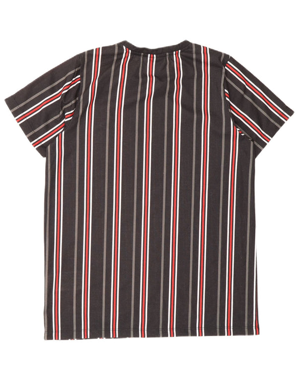 Ellesse Boys T-Shirt Top 13-14 Years Black Striped Polyester