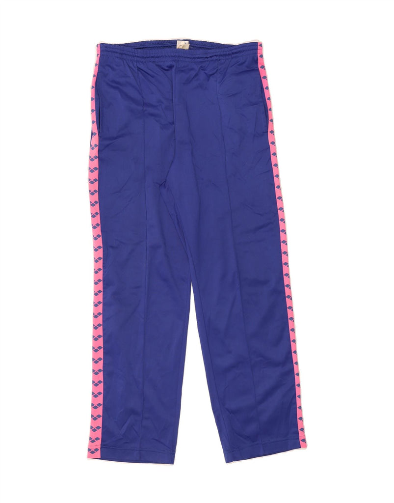 ARENA Mens Graphic Tracksuit Trousers Large Blue Colourblock Vintage Arena and Second-Hand Arena from Messina Hembry 