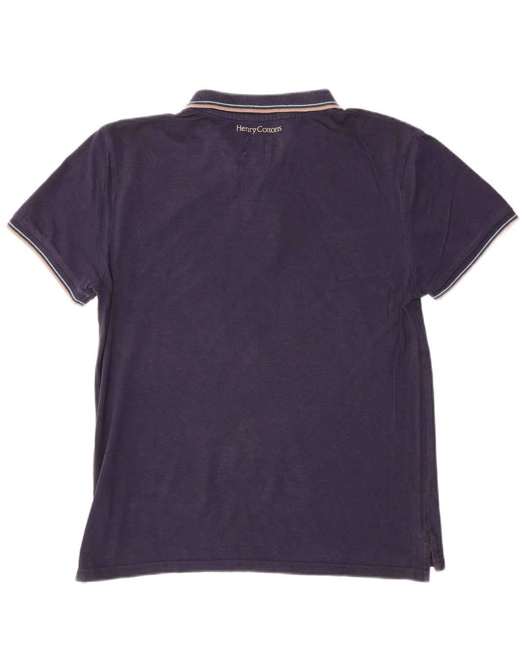 Henry Cottons Mens Polo Shirt Medium Navy Blue Cotton