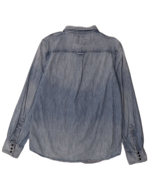 Superdry Mens Denim Shirt XL Blue Cotton