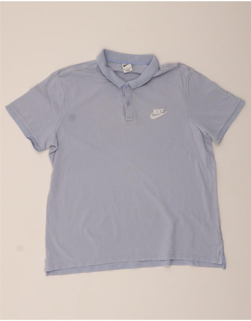 NIKE Mens Polo Shirt 2XL Blue Cotton Vintage Nike and Second-Hand Nike from Messina Hembry 
