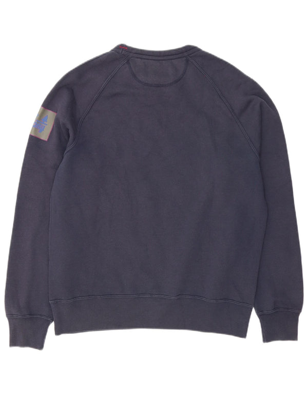 Best Company Mens Graphic Sweatshirt Jumper Medium Navy Blue Polyester