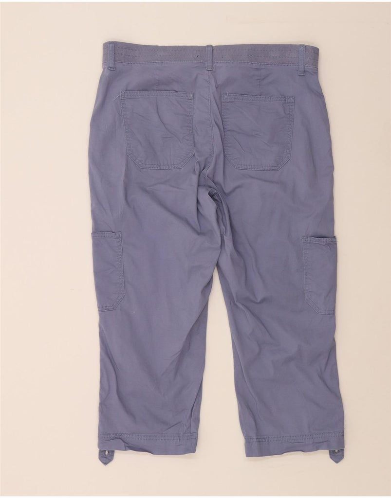 LEE Womens Mid Rise Relaxed Fit Capri Cargo Trousers US 14 XL W34 L20 Blue Vintage Lee and Second-Hand Lee from Messina Hembry 