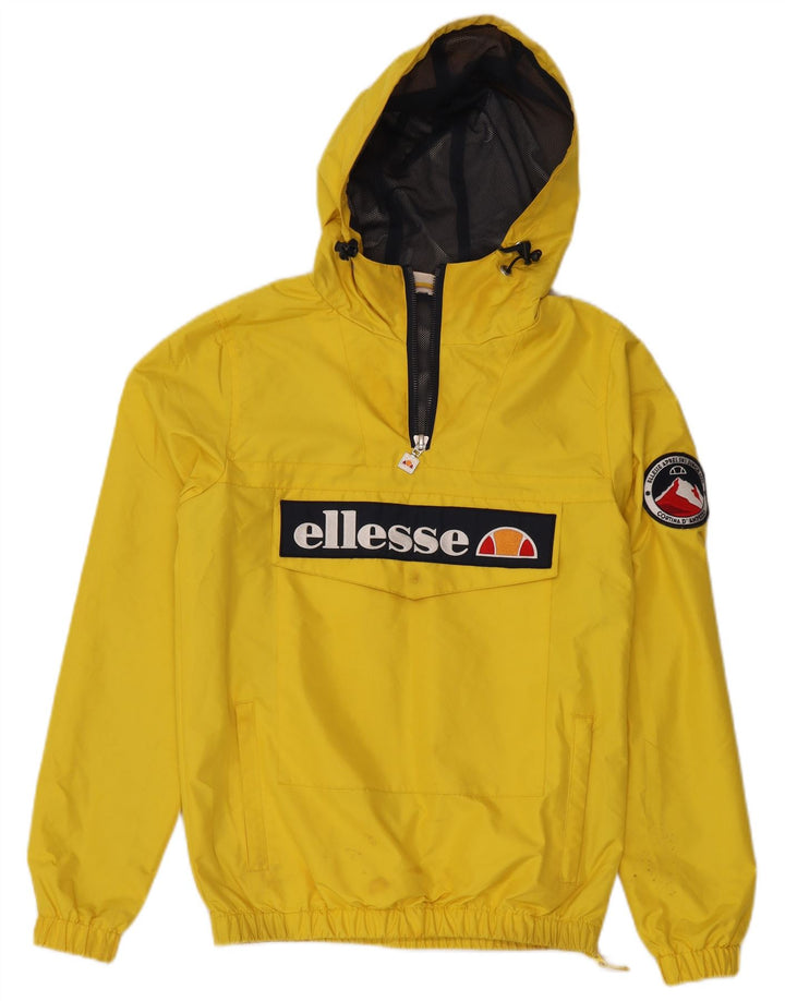 ELLESI Womens Graphic Hooded Anorak Jacket UK 14 Medium Yellow Polyester