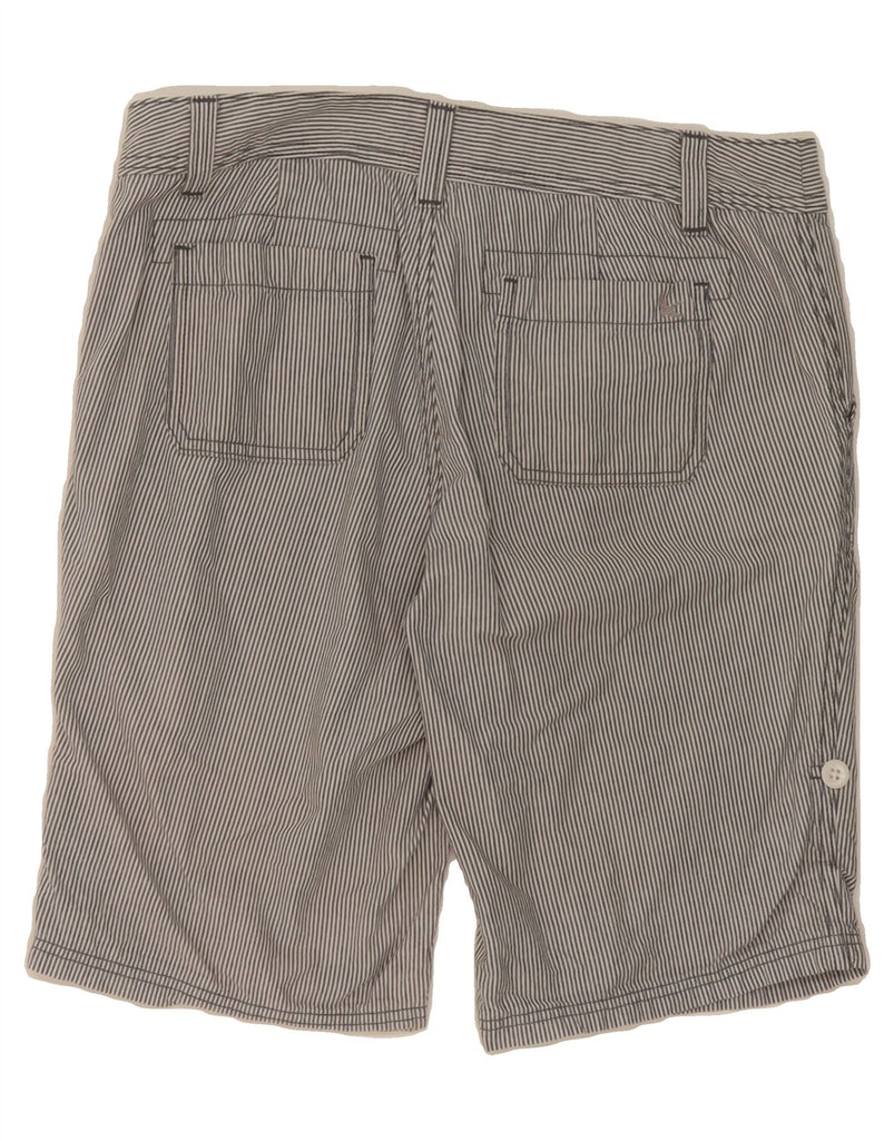 EDDIE BAUER Womens Chino Shorts US 6 Medium W32  Grey Pinstripe Cotton Vintage Eddie Bauer and Second-Hand Eddie Bauer from Messina Hembry 