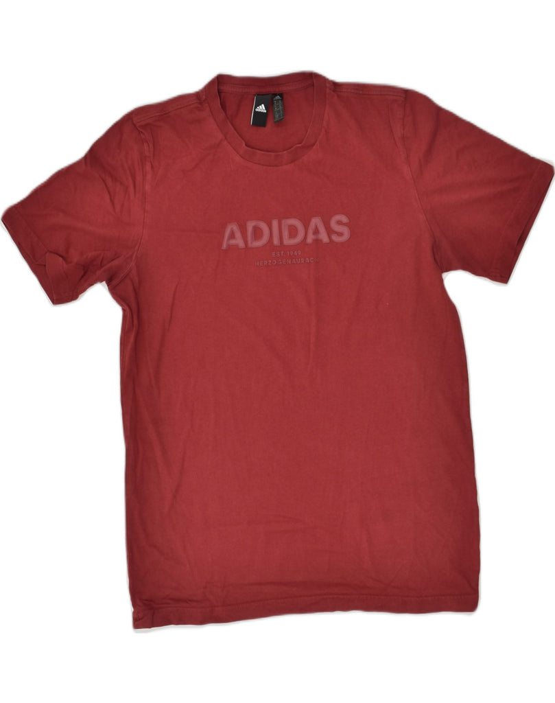 ADIDAS Mens Graphic T-Shirt Top Medium Red Cotton | Vintage Adidas | Thrift | Second-Hand Adidas | Used Clothing | Messina Hembry 