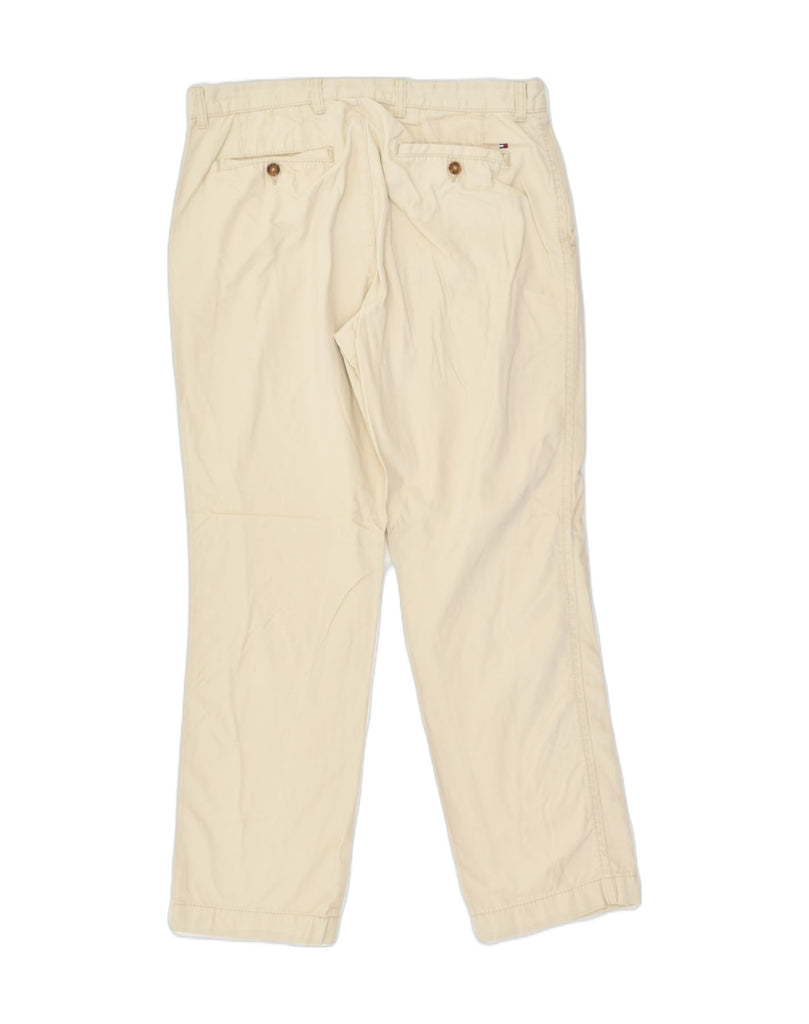 TOMMY HILFIGER Mens Straight Chino Trousers W32 L30 Beige Cotton | Vintage Tommy Hilfiger | Thrift | Second-Hand Tommy Hilfiger | Used Clothing | Messina Hembry 