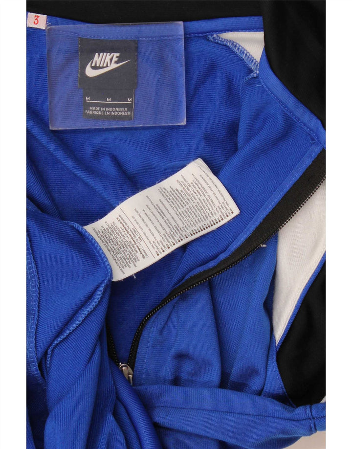 Nike Mens Tracksuit Top Jacket Medium Blue Colourblock Polyester