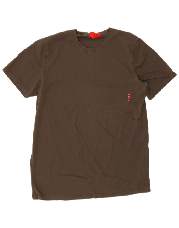 Hugo Boss Mens T-Shirt Top XL Grey Cotton