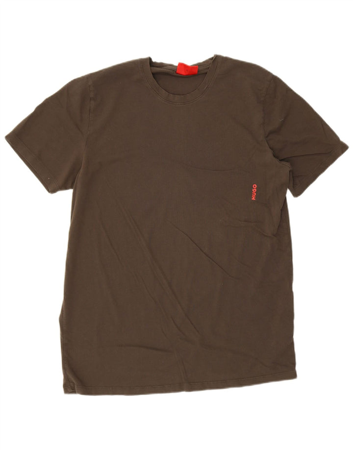 Hugo Boss Mens T-Shirt Top XL Grey Cotton