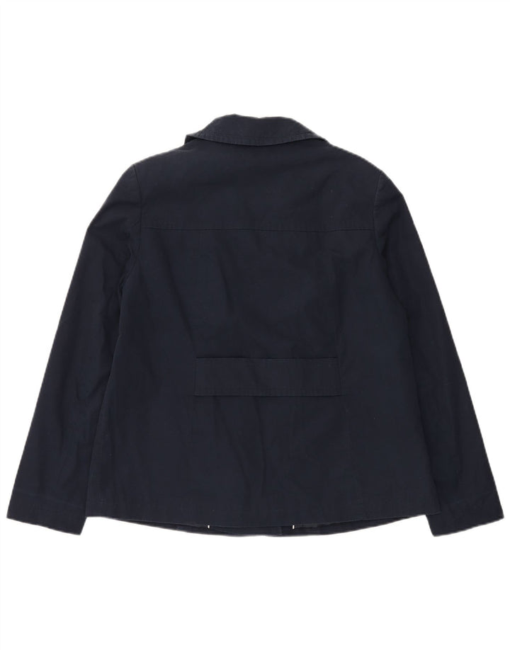 Marks & Spencer Womens Pea Coat UK 10 Small  Navy Blue Cotton