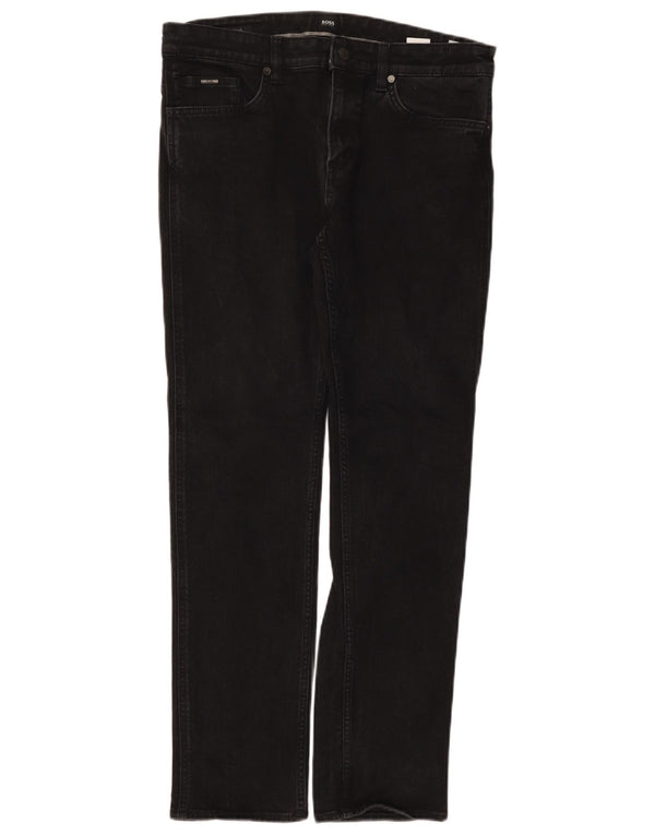 Hugo Boss Mens Slim Jeans W32 L30 Black Cotton