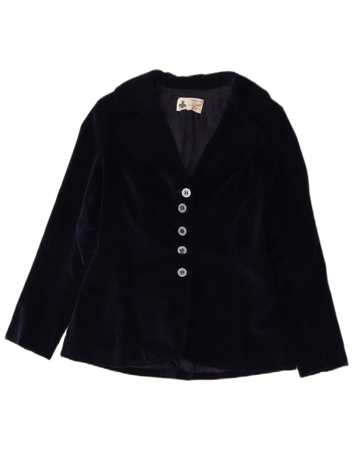 Duca Visconti Di Modrone Womens 5 Button Blazer Jacket IT 44 Medium Navy Bl