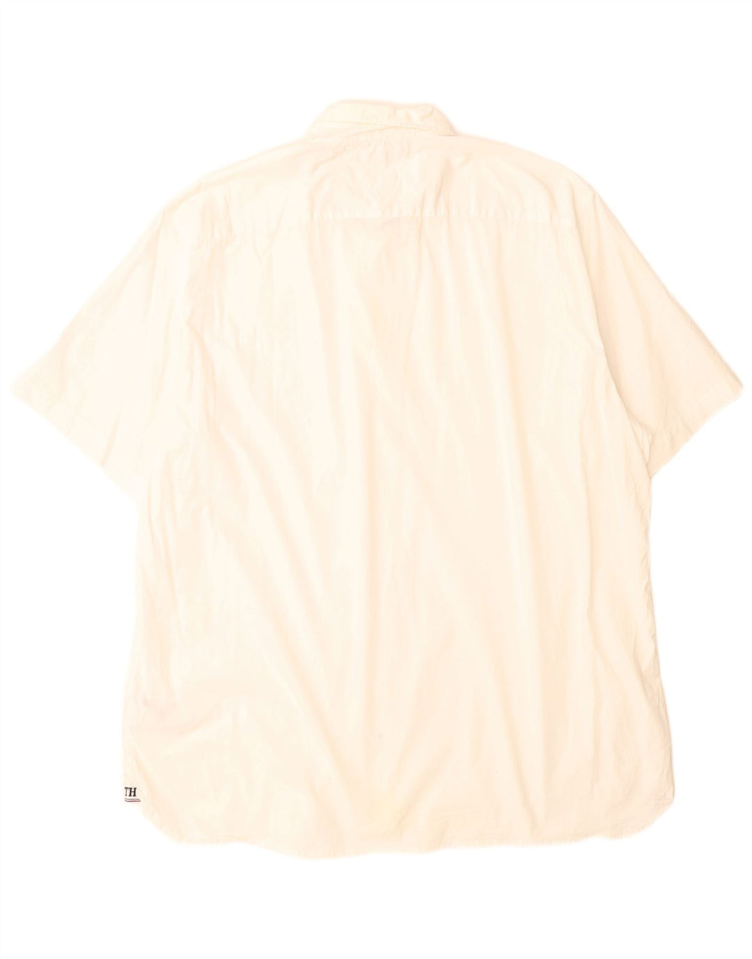 Tommy Hilfiger Mens Short Sleeve Shirt 2XL White Cotton