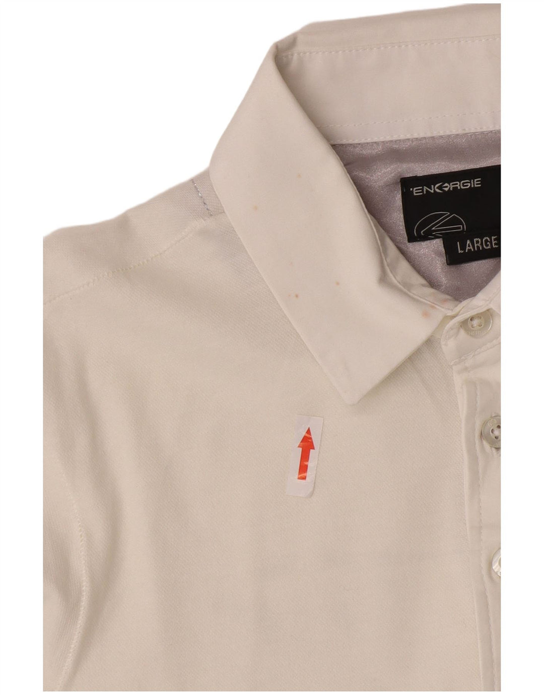 Energie Womens Polo Shirt UK 14 Large White Cotton