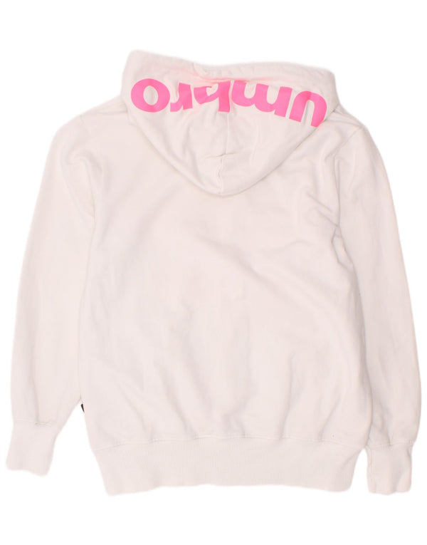 Umberto Girls Graphic Hoodie Jumper 11-12 Years White Cotton