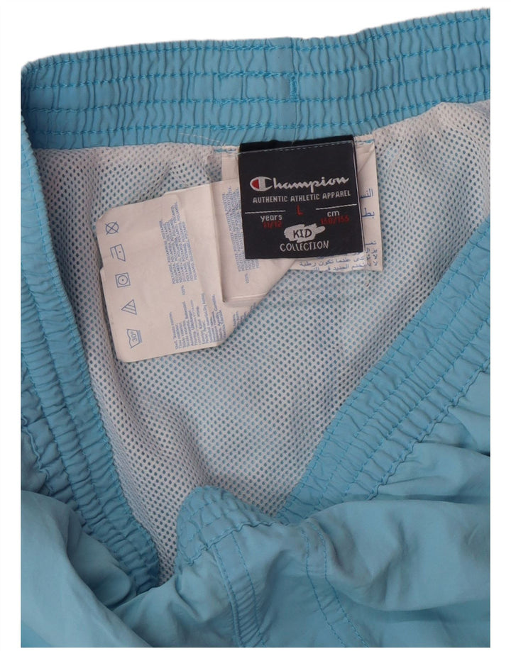 Champion Boys Graphic Swimming Shorts 11-12 Years Large Blue Polyamide