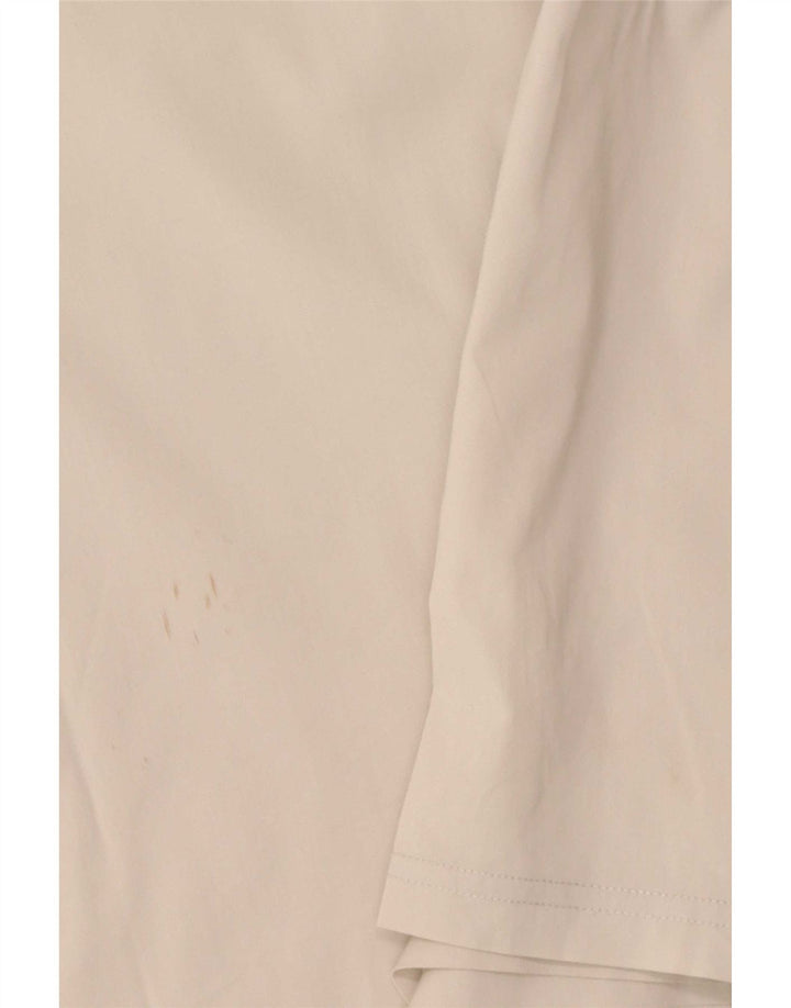 Trussardi Jeans Mens Short Sleeve Shirt Medium White Cotton