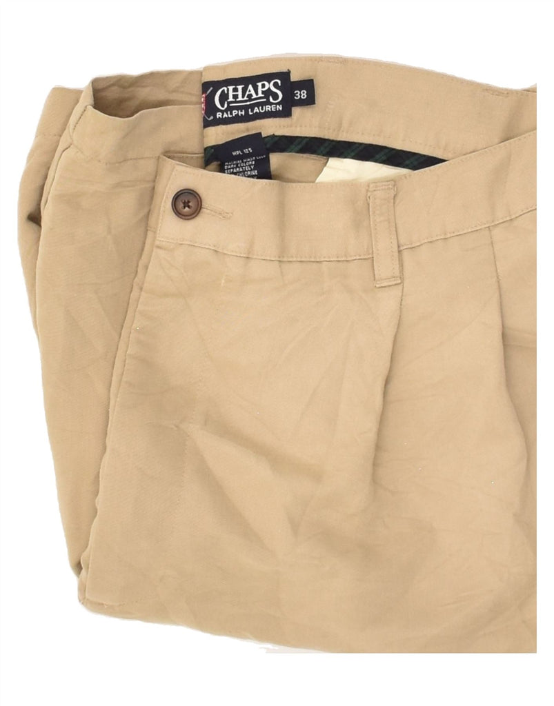 CHAPS Mens Chino Shorts W38 XL Brown Rayon | Vintage Chaps | Thrift | Second-Hand Chaps | Used Clothing | Messina Hembry 