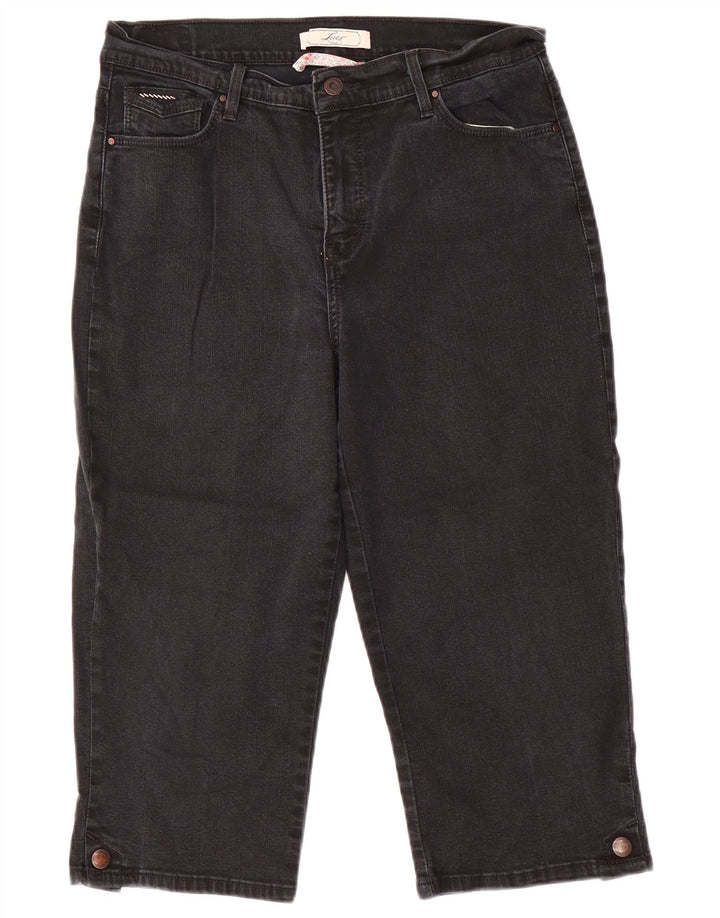 Levi's Womens High Waist Capri Jeans US 12 Large W30 L19 Grey Cotton