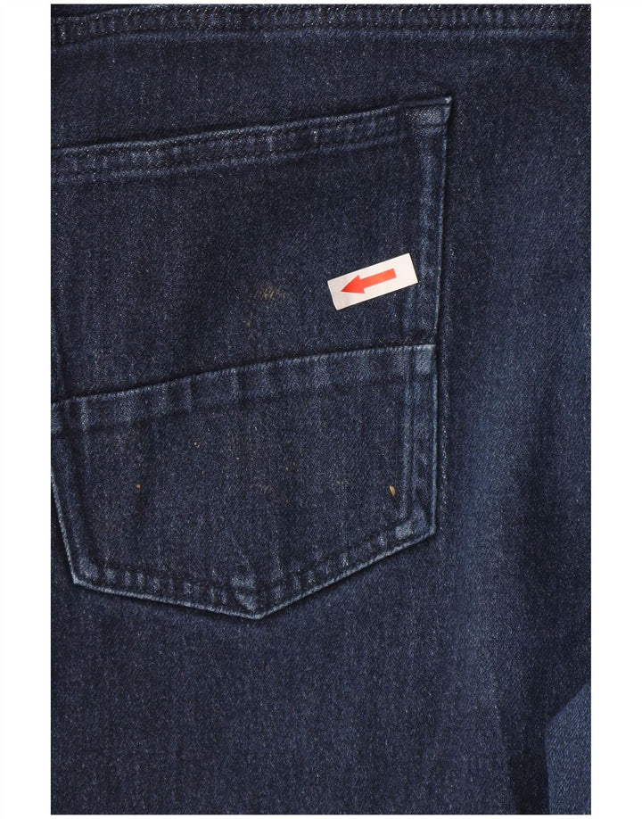 Massimo Dutti Mens Tapered Jeans W38 L28 Navy Blue Cotton