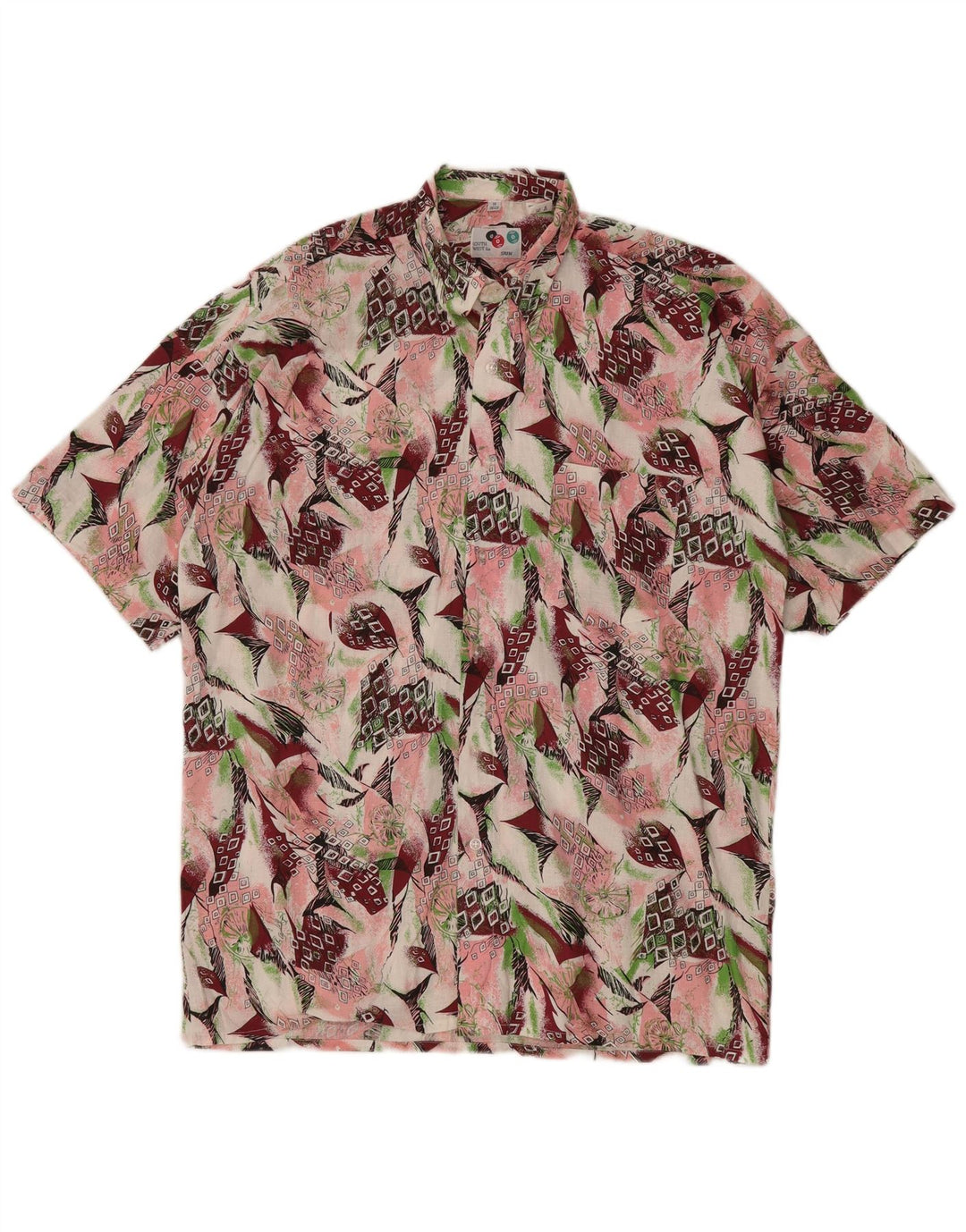 Vintage Mens Abstract Pattern Shirt Size 39/40 Medium Multicoloured