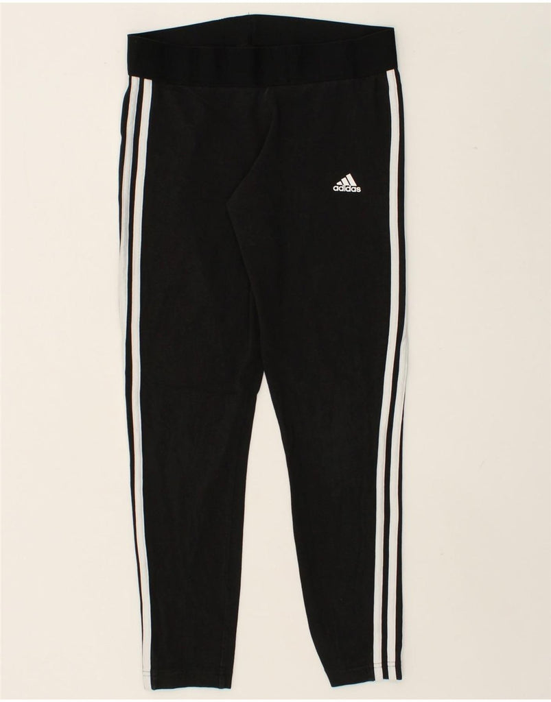 ADIDAS Womens Leggings UK 12/14 Medium Black | Vintage Adidas | Thrift | Second-Hand Adidas | Used Clothing | Messina Hembry 