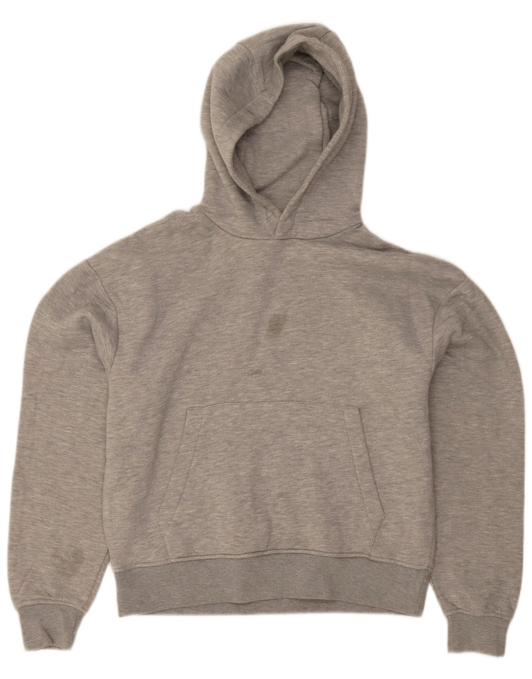 Zara Mens Hoodie Jumper Small Grey Flecked Polyester