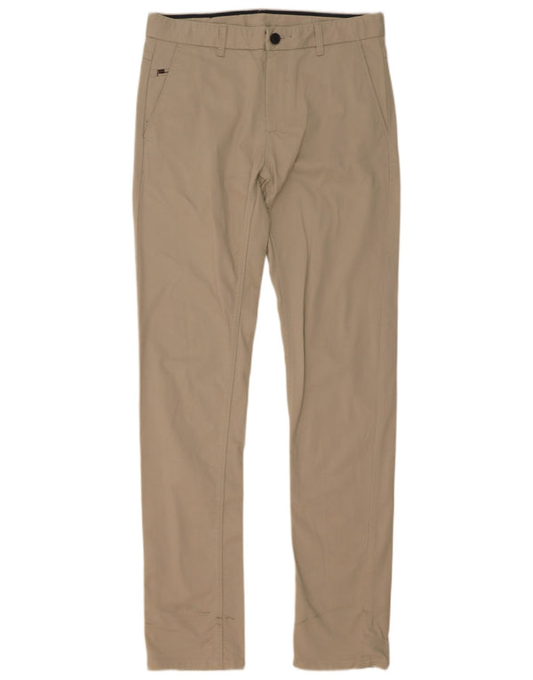 Zara Mens Slim Chino Trousers EU 38 Small W30 L34 Beige Cotton