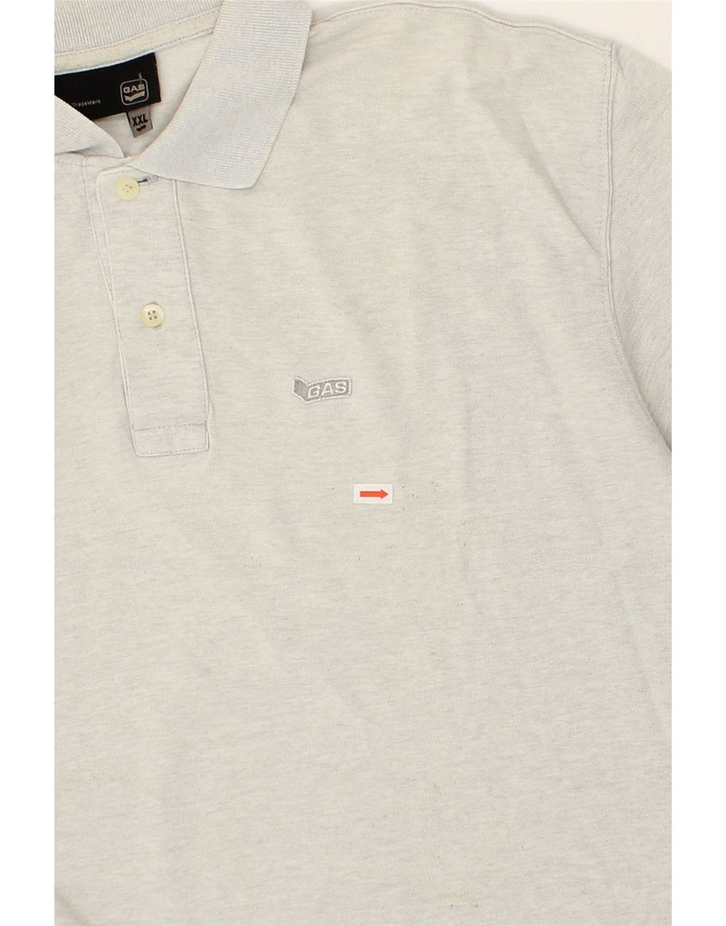 GAS Mens Polo Shirt 2XL Grey Cotton Vintage Gas and Second-Hand Gas from Messina Hembry 