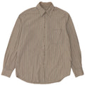 Think Pink Mens Shirt Small Grey Striped Cotton