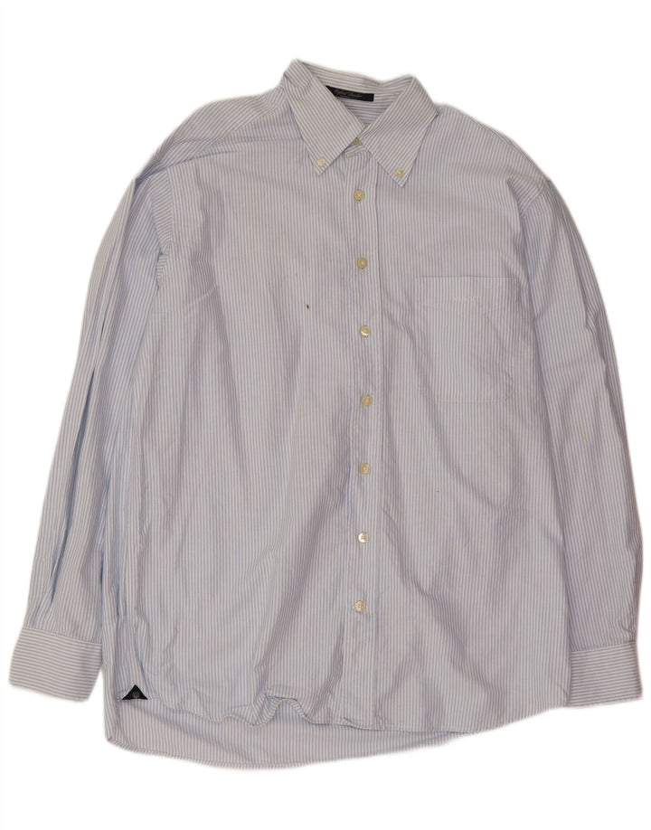 Gant Mens Shirt Large Blue Striped Cotton