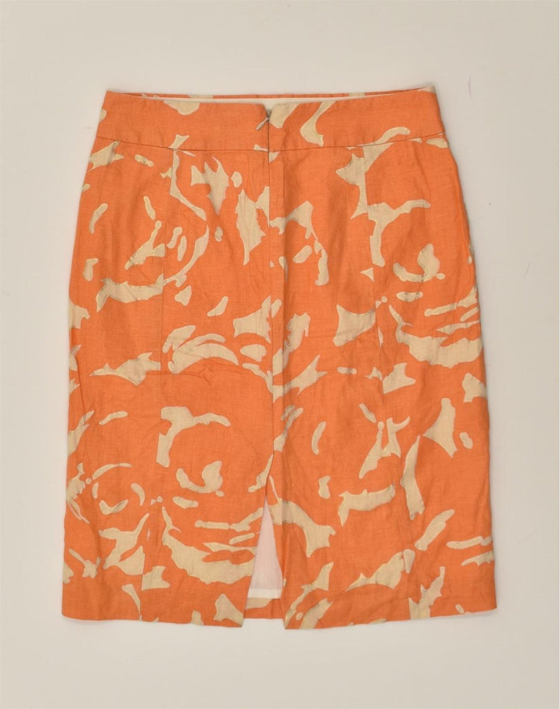 J. CREW Womens Crazy Pattern Straight Skirt US 2 XS W26 Orange Tie Dye | Vintage J. Crew | Thrift | Second-Hand J. Crew | Used Clothing | Messina Hembry 