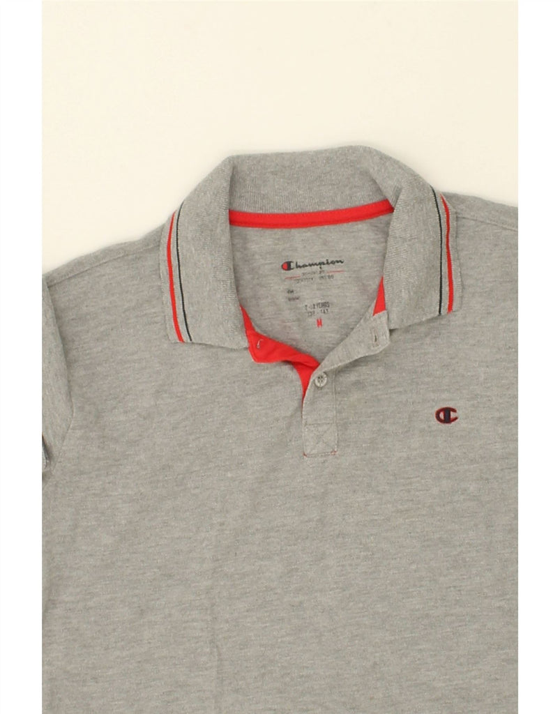 CHAMPION Boys Polo Shirt 9-10 Years Medium Grey | Vintage Champion | Thrift | Second-Hand Champion | Used Clothing | Messina Hembry 