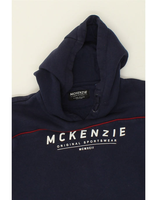 MCKENZIE Boys Graphic Hoodie Jumper 13-14 Years Navy Blue