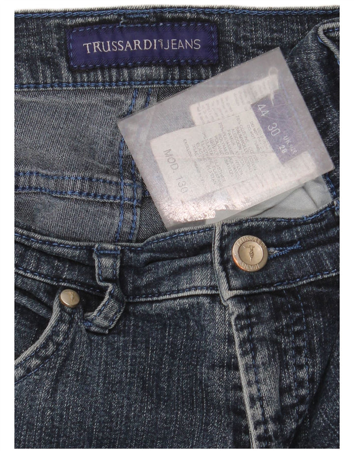 Trussardi Womens Straight Jeans W28 L35 Navy Blue Cotton