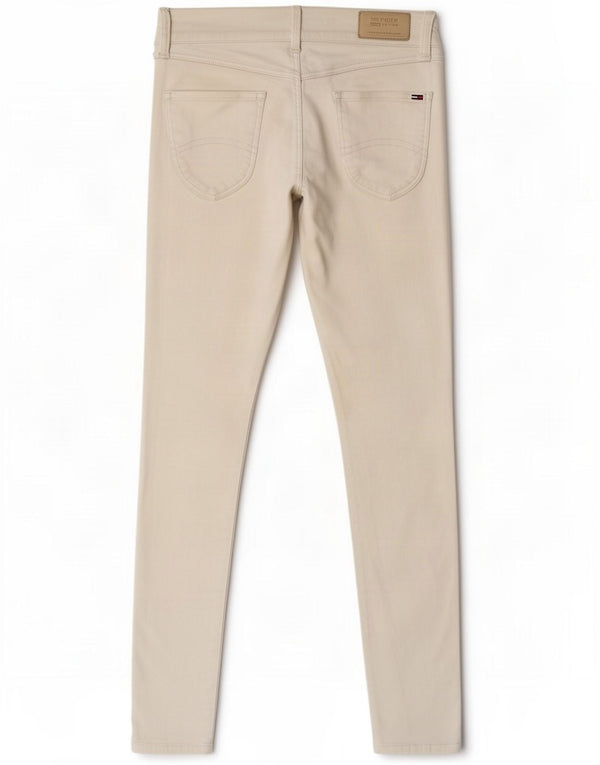 Tommy Hilfiger Womens Low Waist Skinny Jeans W27 L29 White Cotton