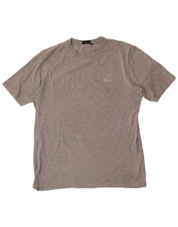 Fila Mens T-Shirt Top IT 56 2XL Grey Flecked