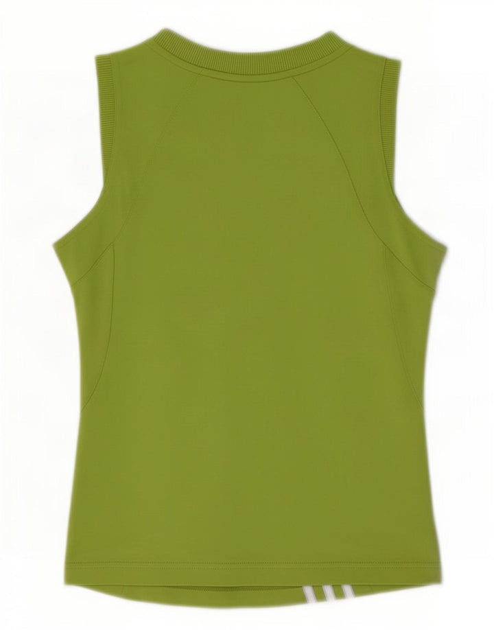 Adidas Womens Vest Top UK 10 Small Green Polyester
