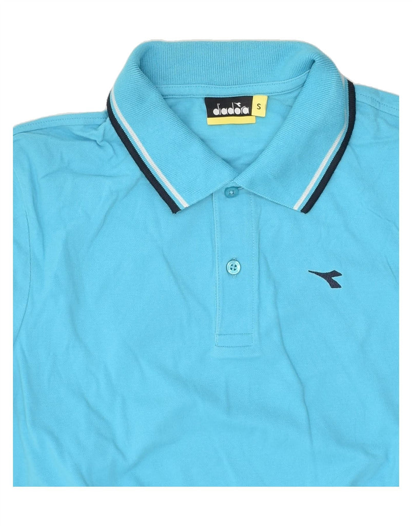 DIADORA Mens Polo Shirt Small Blue Cotton | Vintage Diadora | Thrift | Second-Hand Diadora | Used Clothing | Messina Hembry 